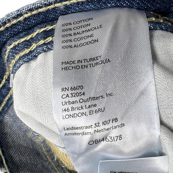 Free People Maggie NEW Mid Rise Straight Distressed Hem Denim Straight Jeans 26 - Picture 9 of 11